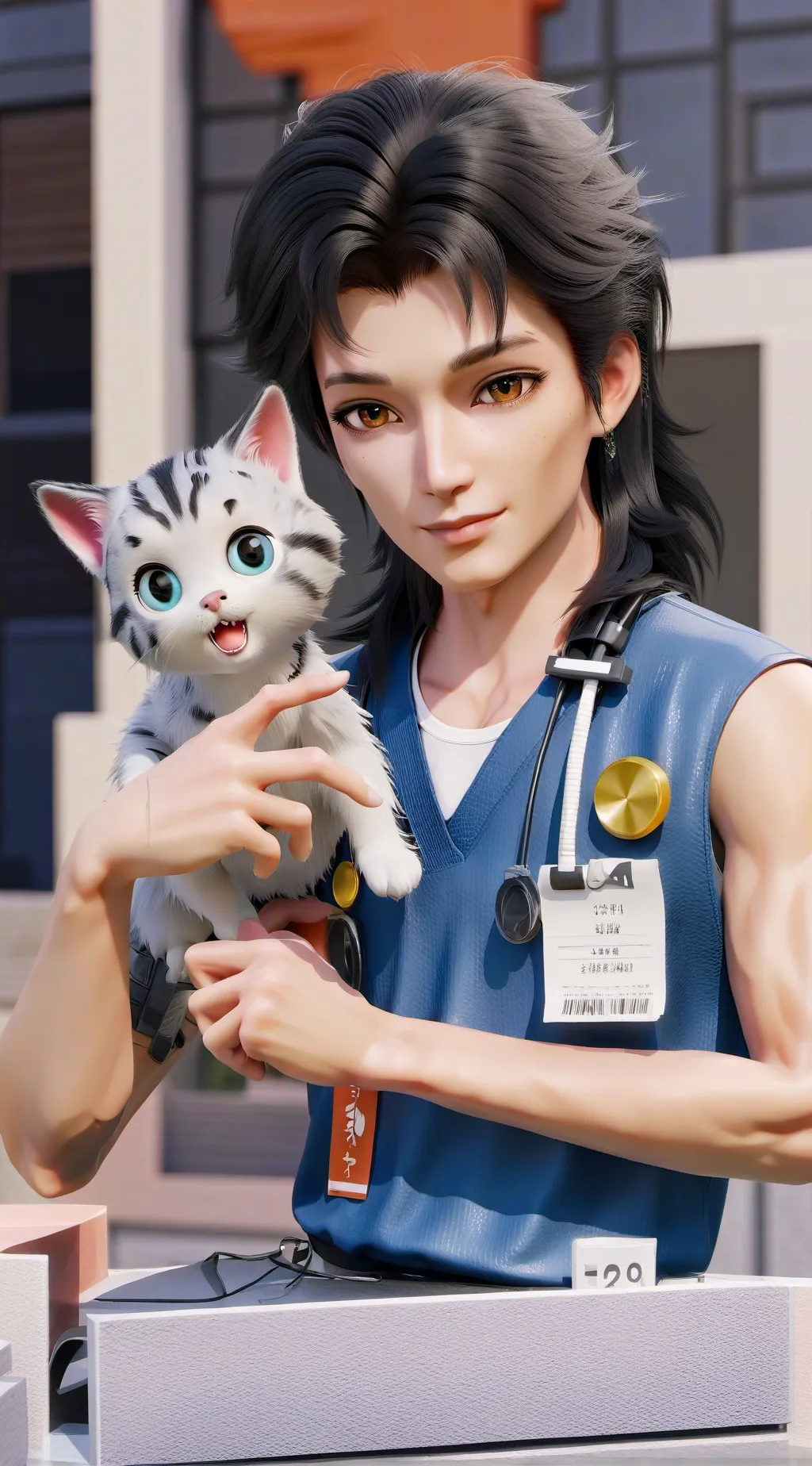 ai character: Max the vet  background
