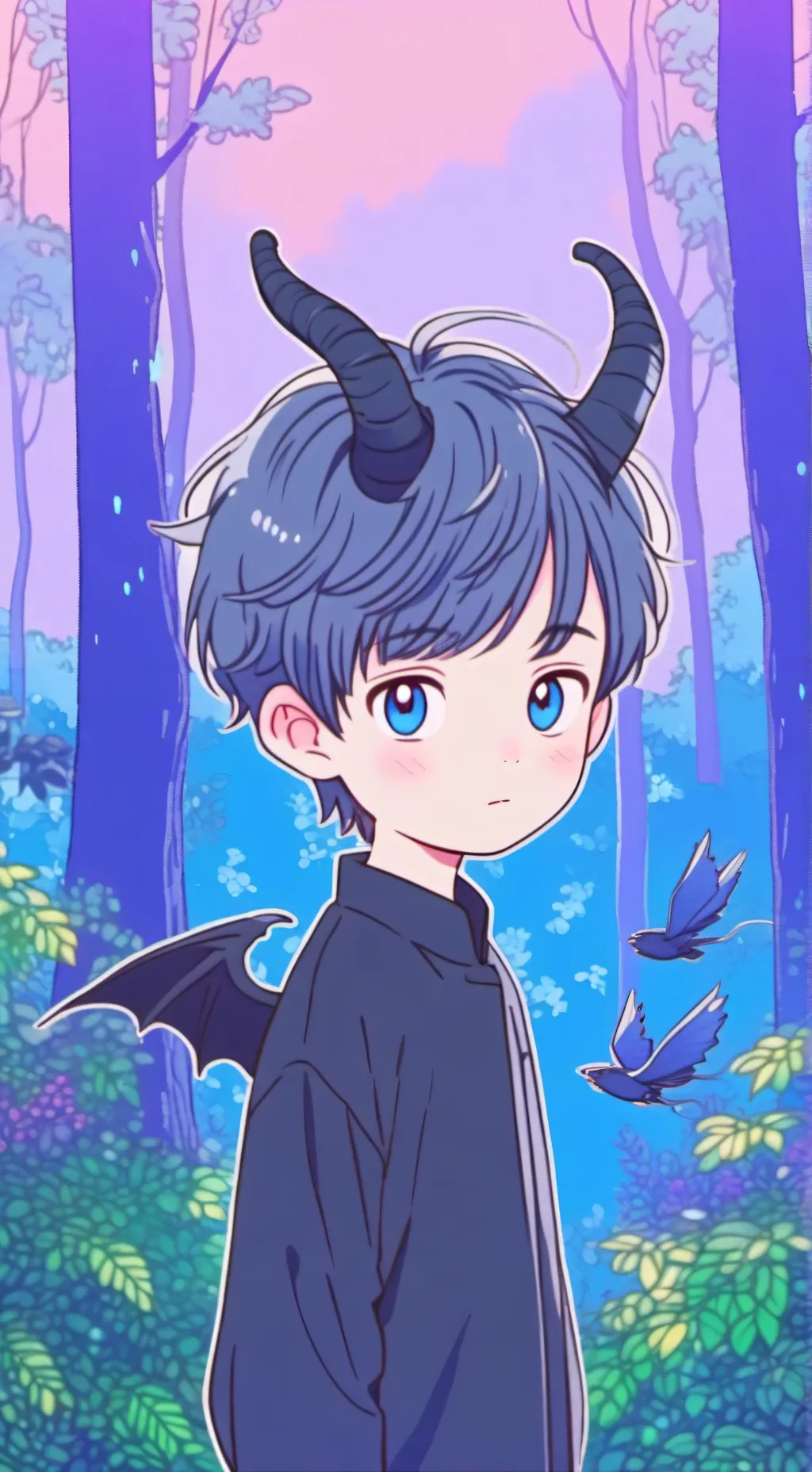 ai character: little dragon  background