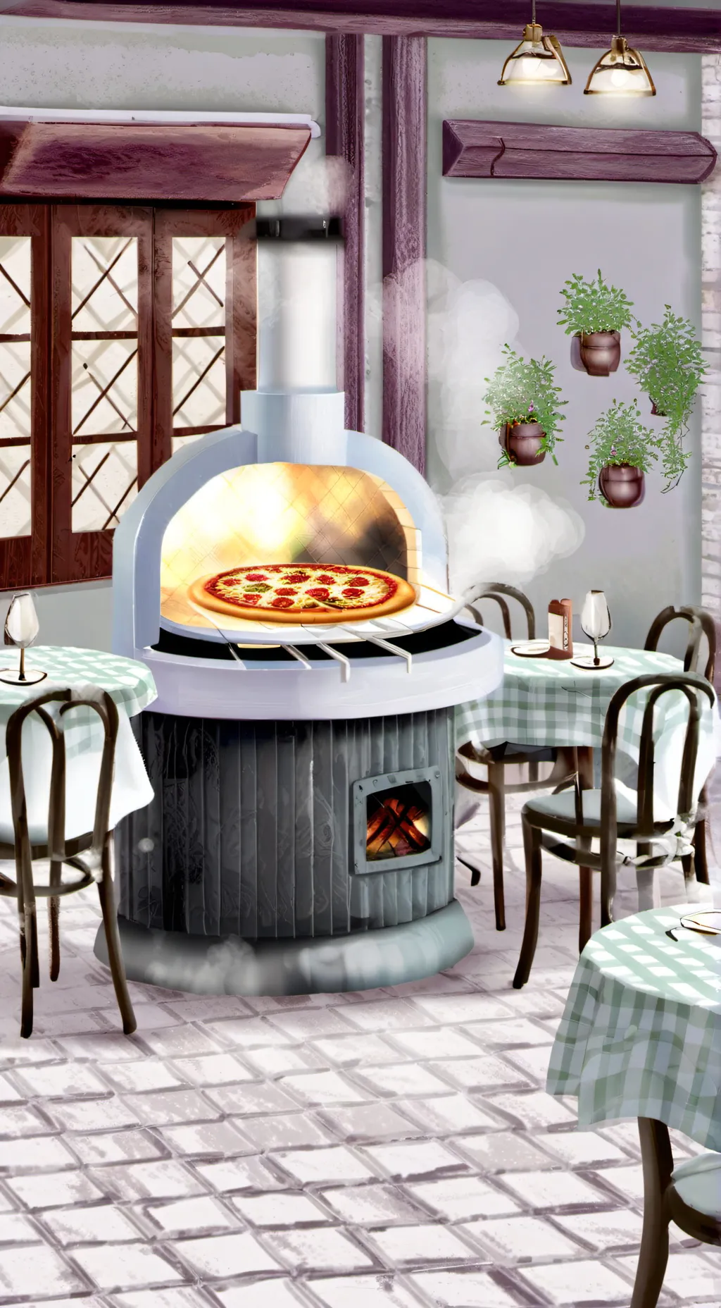 ai character: forsaken pizza  background