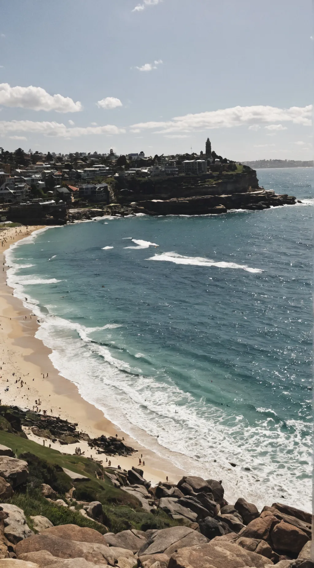 ai character: bondi beach background