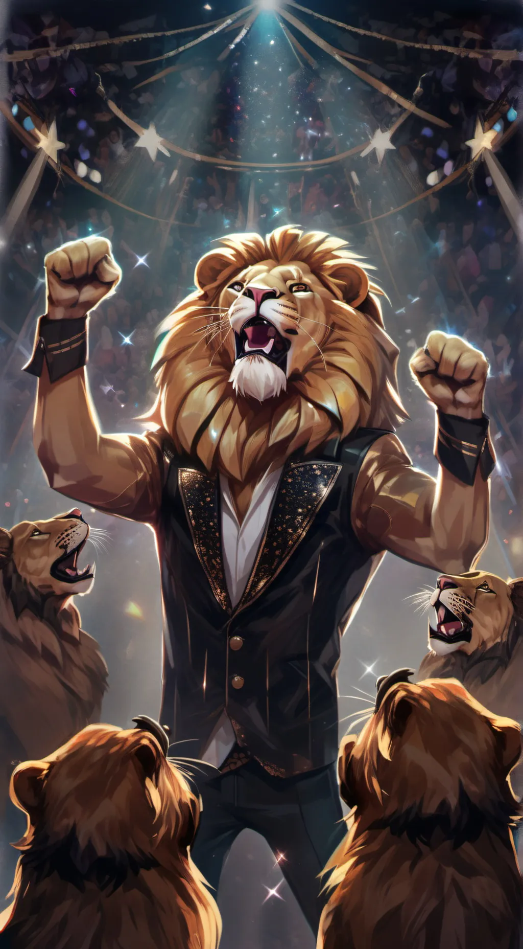 ai character: LionZee background