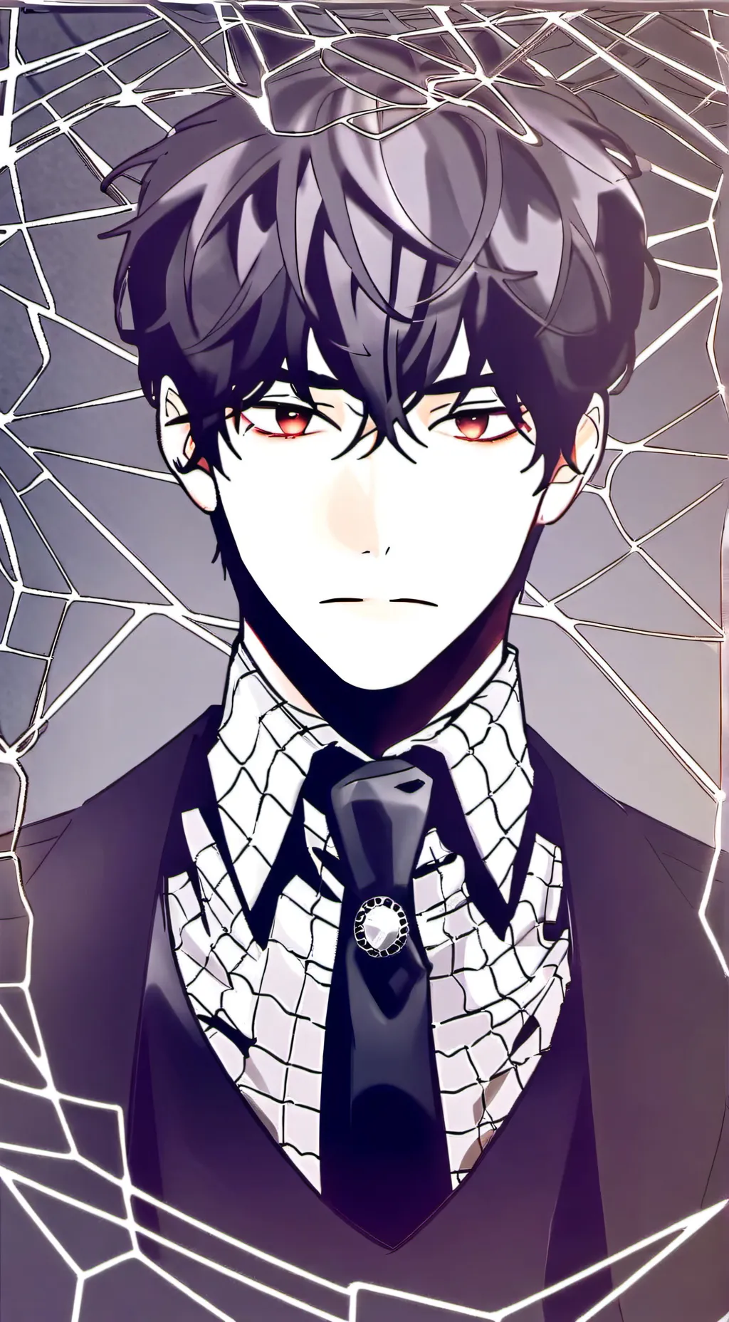 ai character: 3 spiderman background
