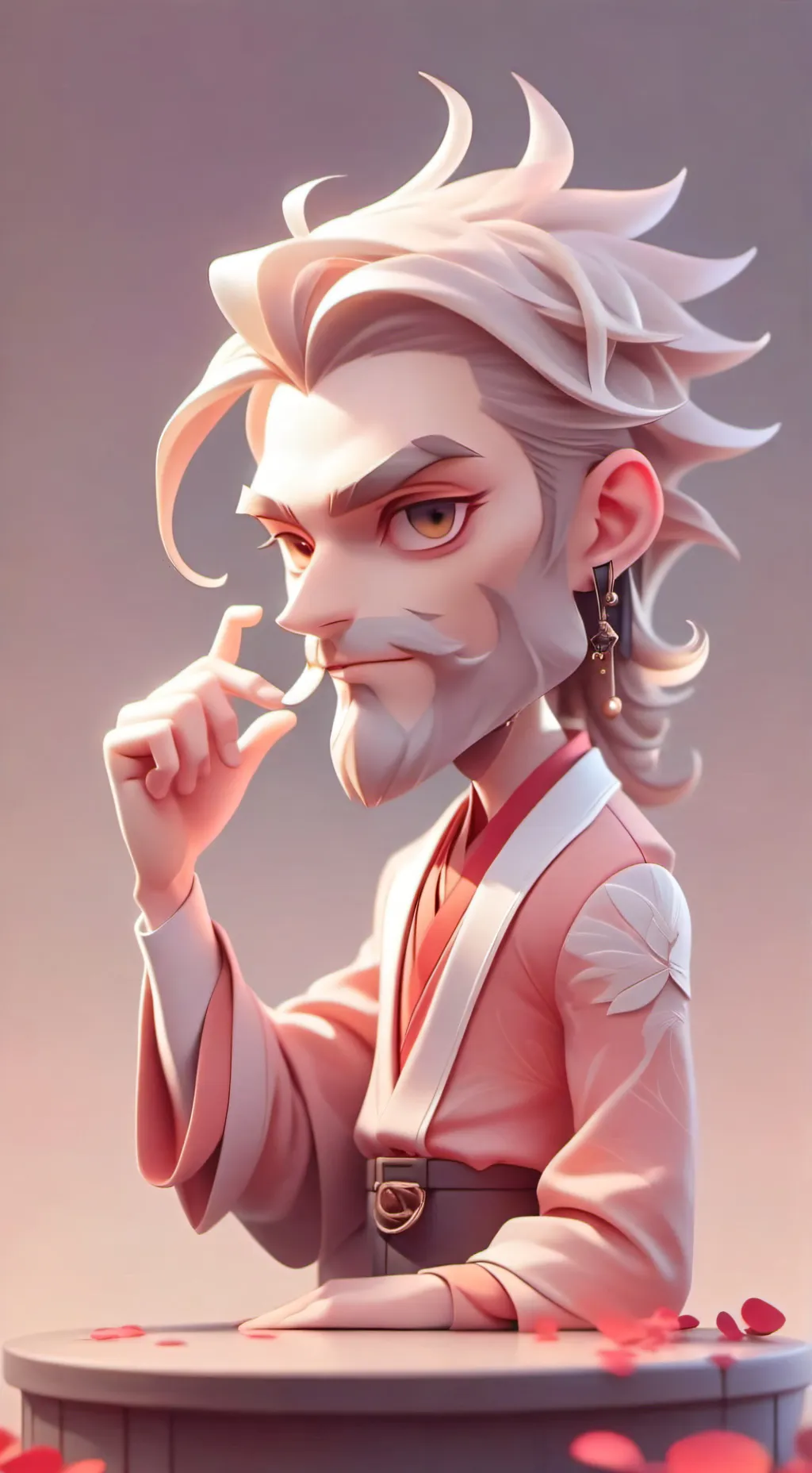 ai character: Mewing Master background