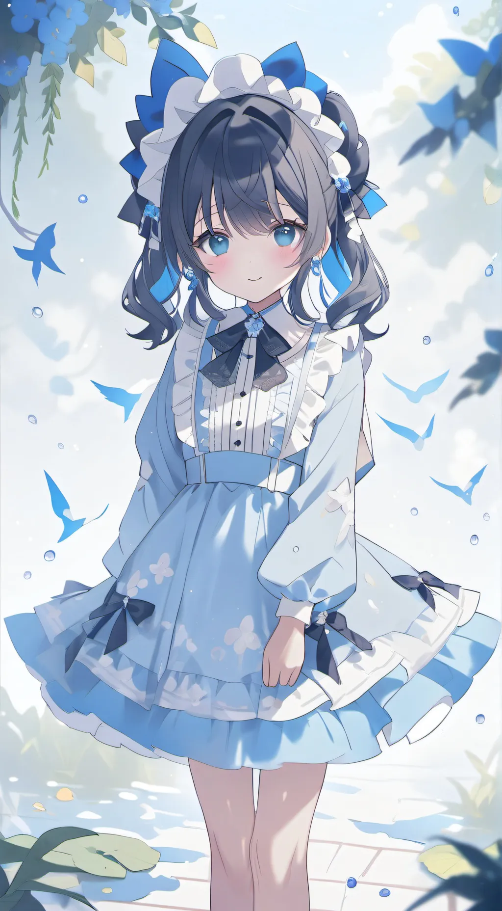 ai character: butterfly girl background