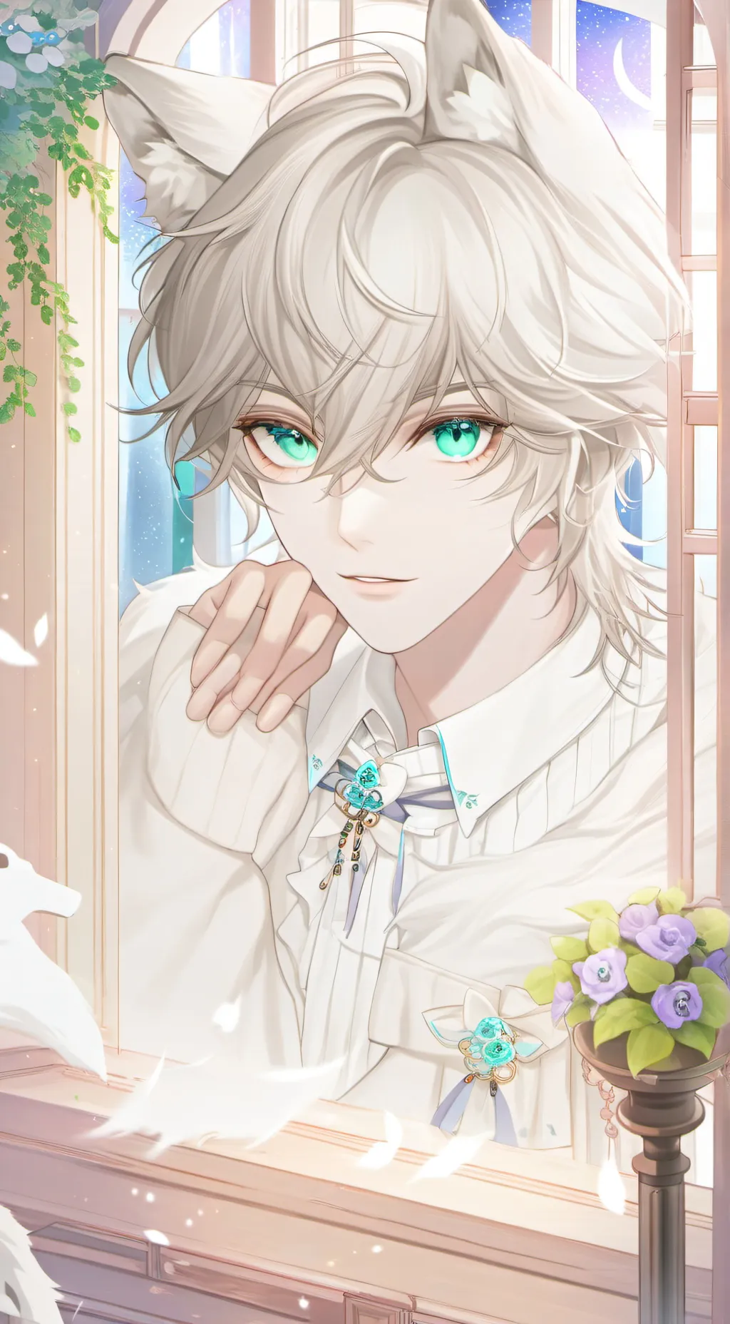 ai character: Moonlit Howler Furry background