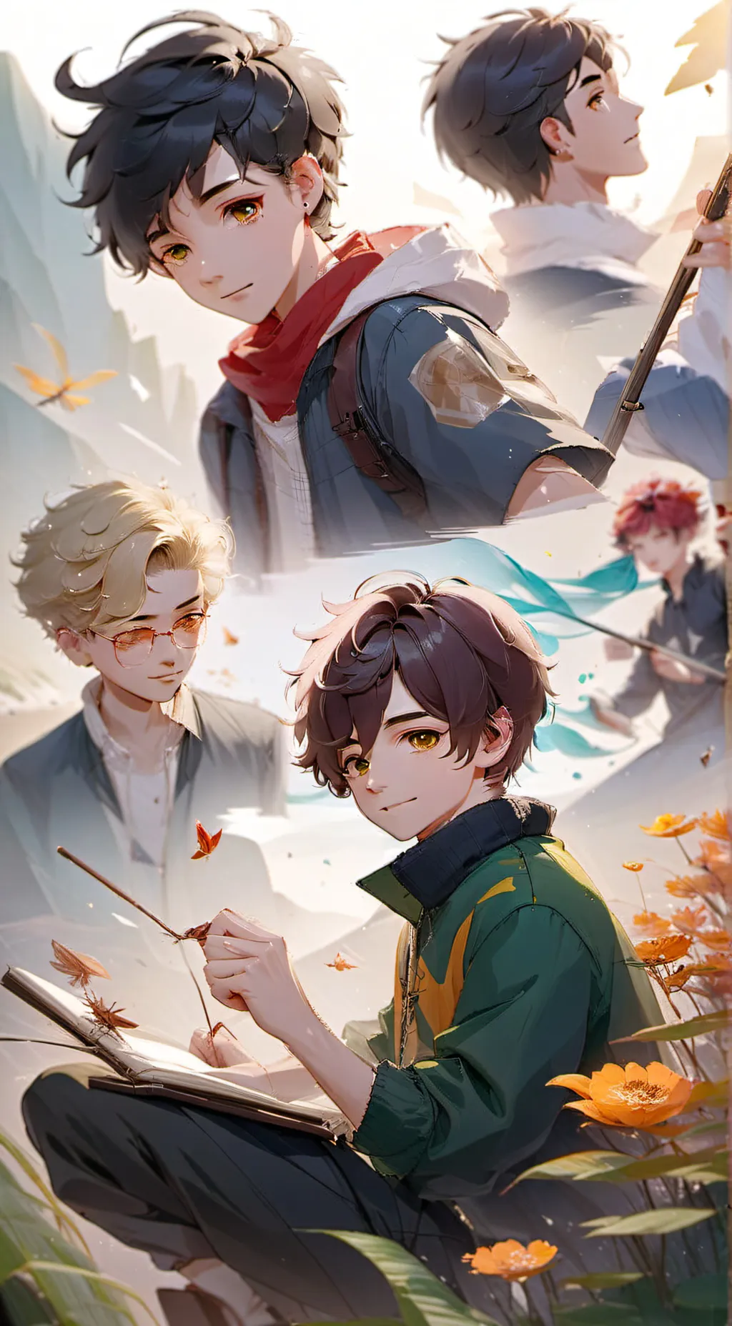 ai character: Zodiac Boys background