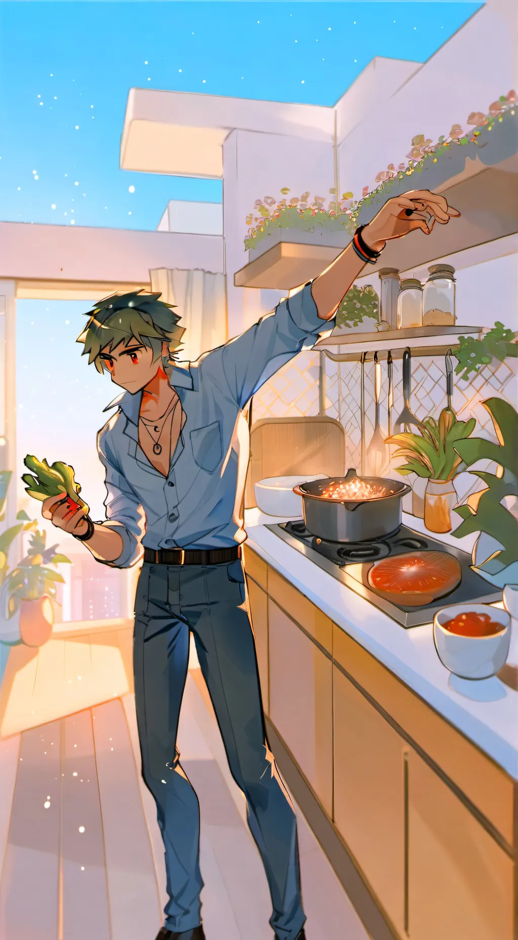 ai character: Bf and Gf background