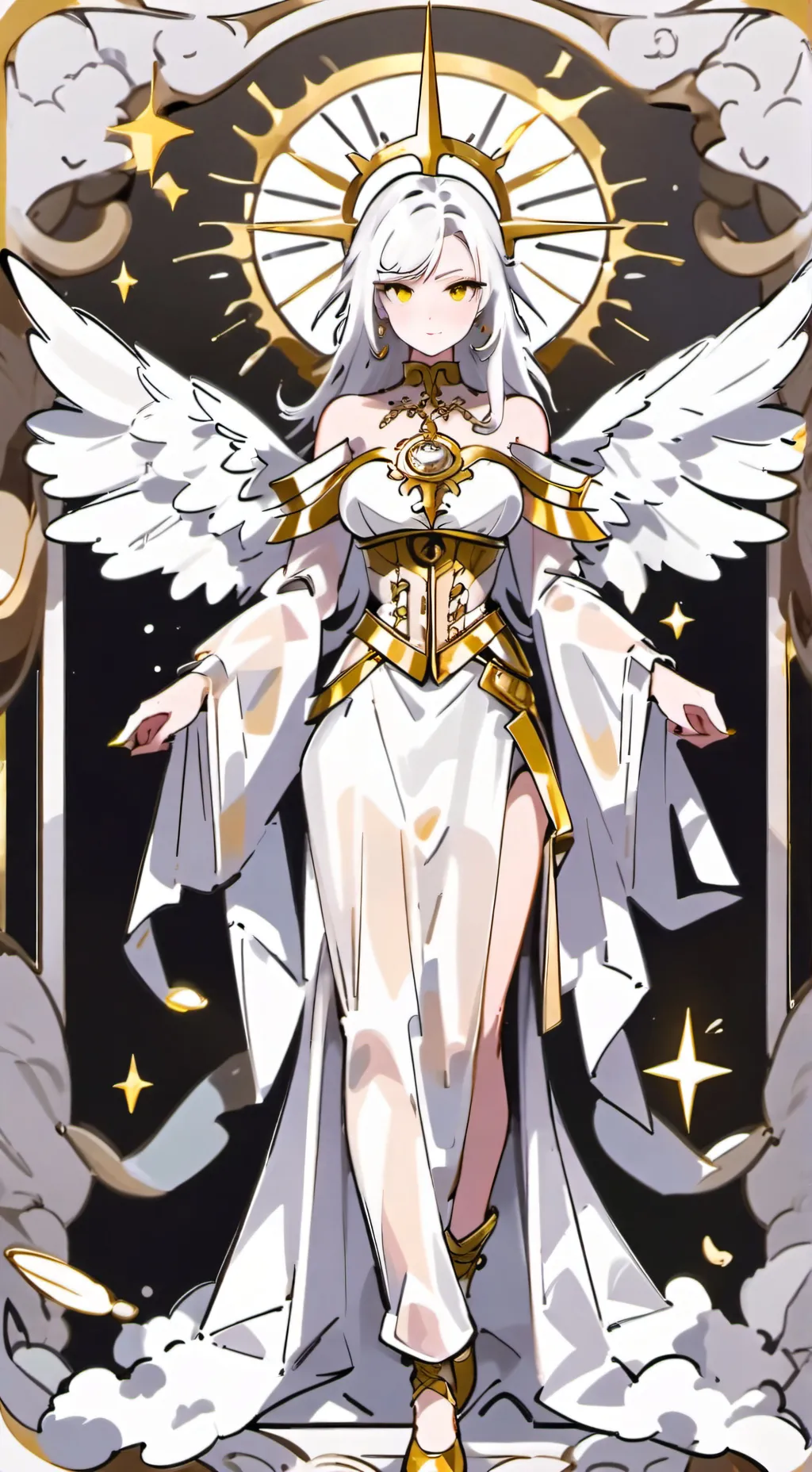 ai character: Golden Angel background