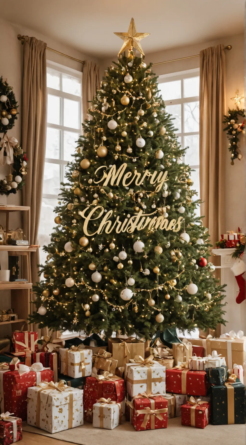 ai character: SKZ Christmas  background