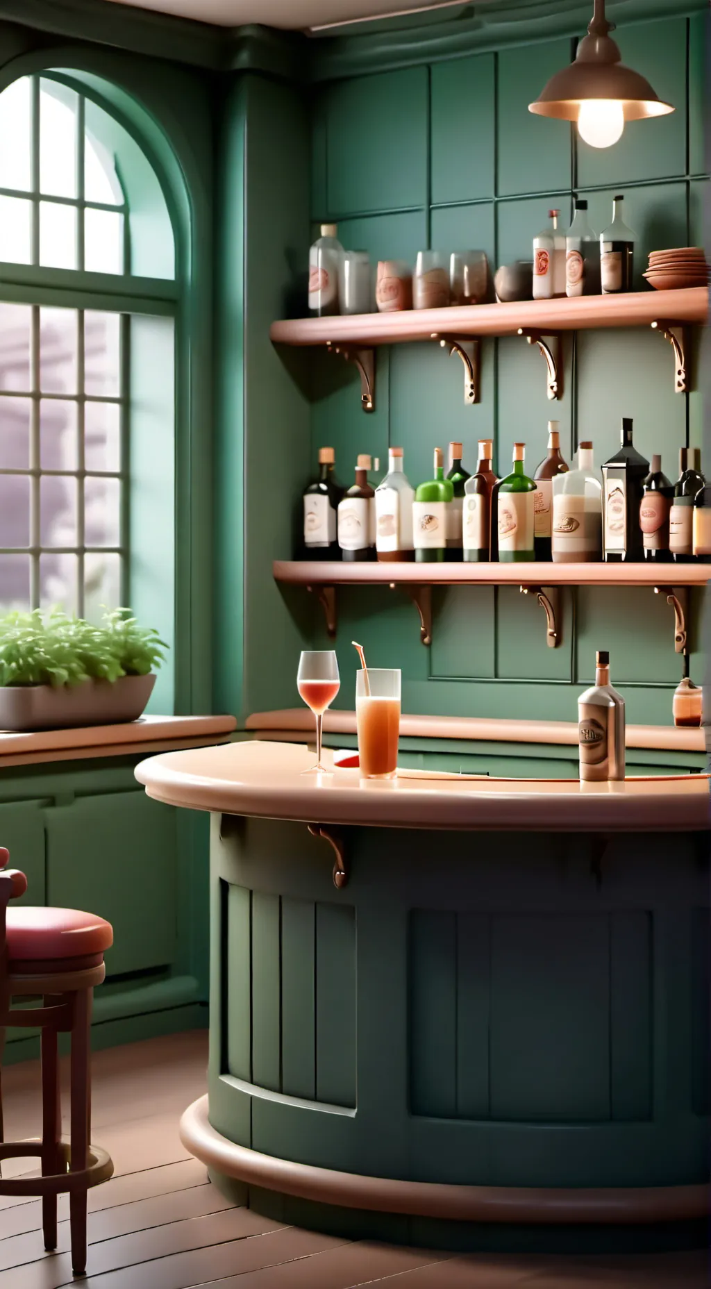 ai character: JJK at the bar background