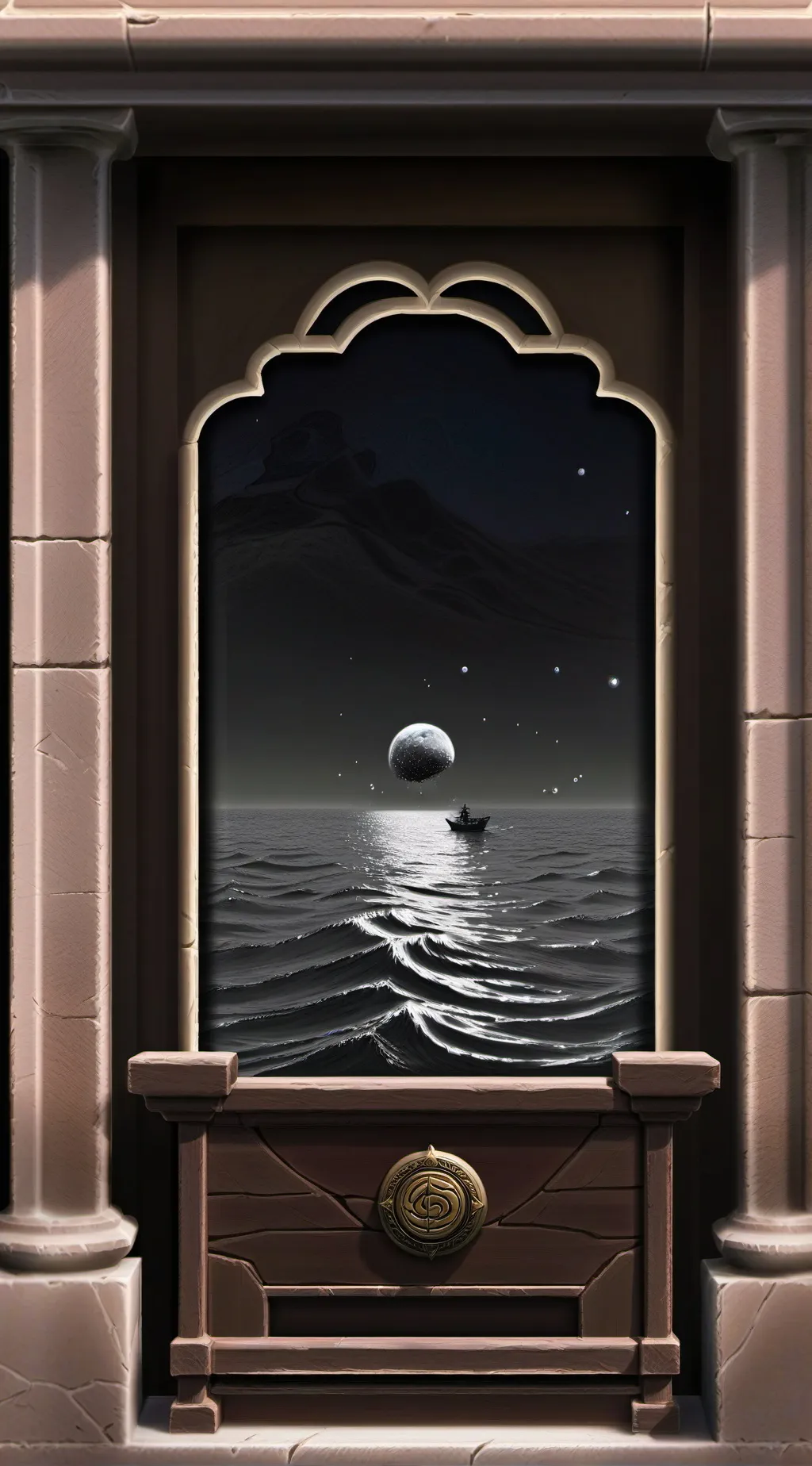 ai character: Coal x Pebble background