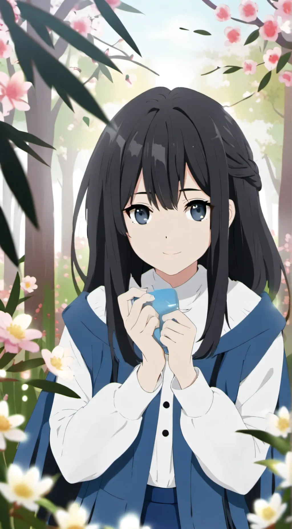 ai character: abs girl  background