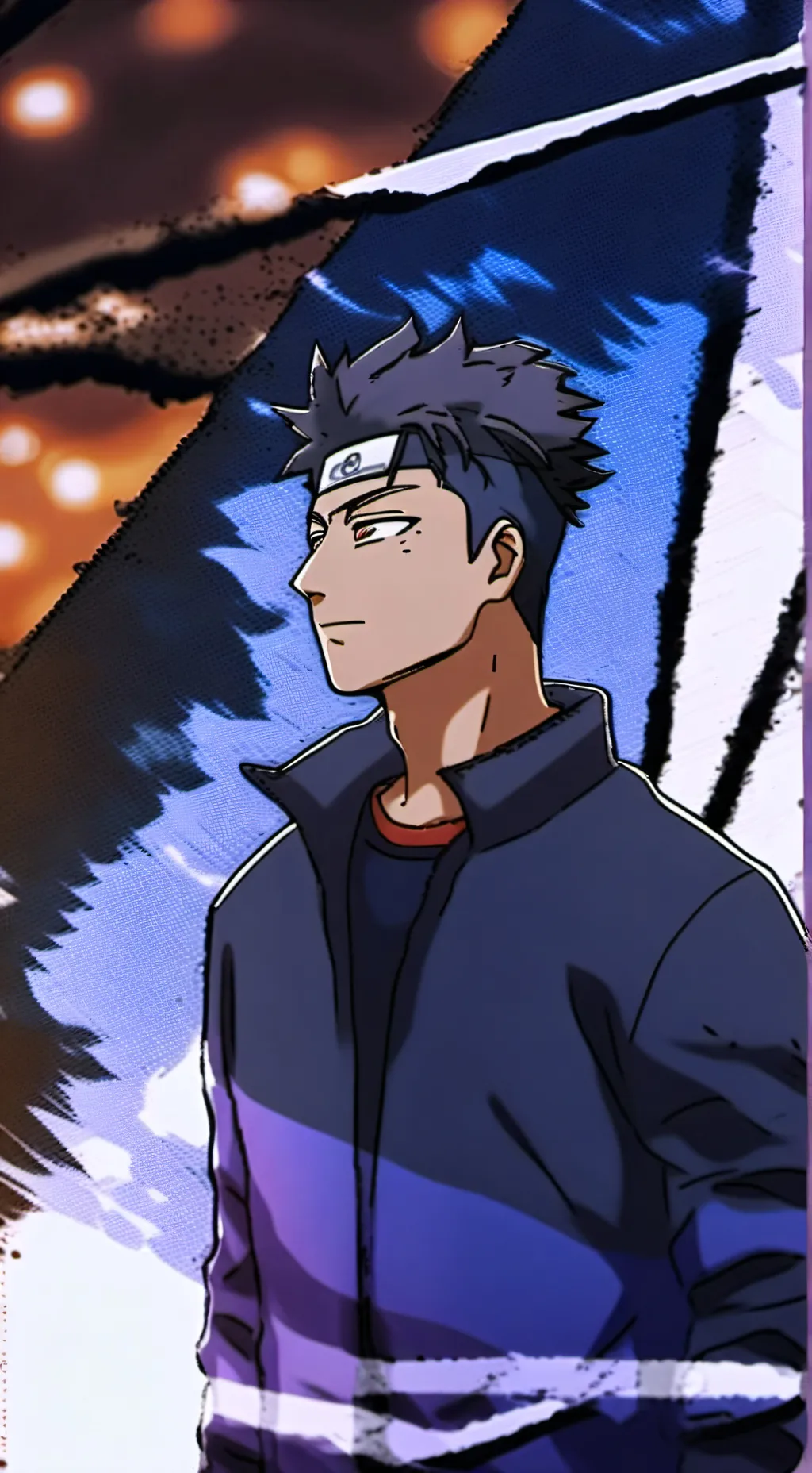 ai character: sad man background