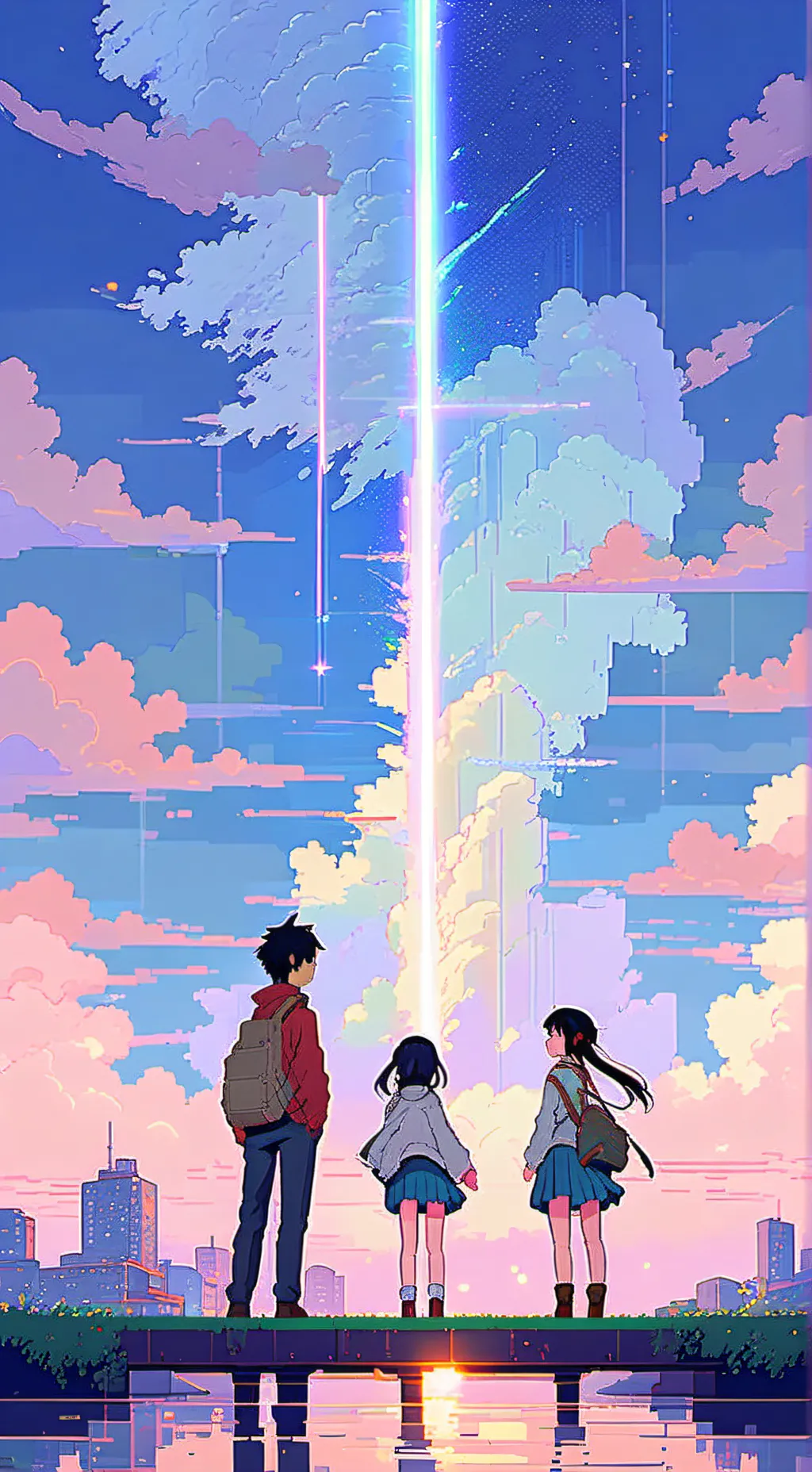 ai character: Your name(mitsuha) background