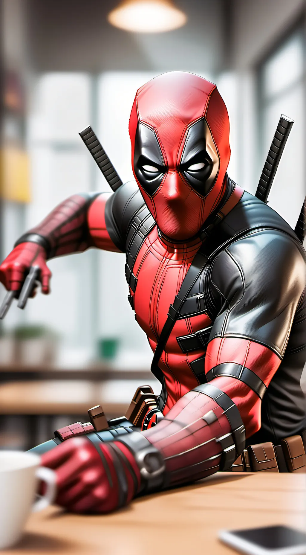 ai character: Deadpool's Timely  background