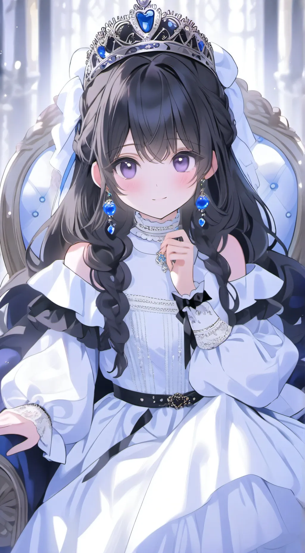 ai character: princess Elini 🪻👑 background