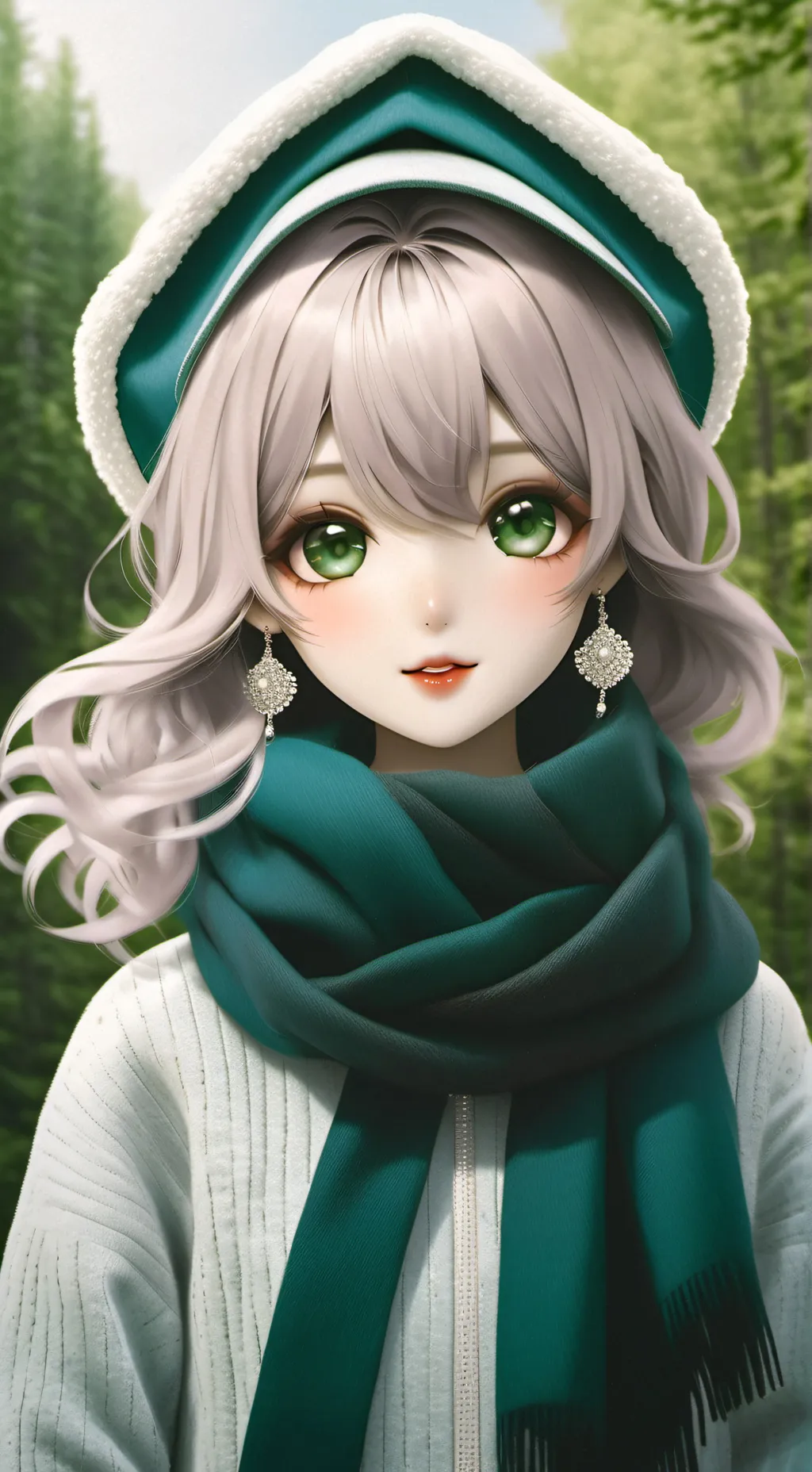 ai character: ورده الشمالي❤🤍♥💙🌹 background