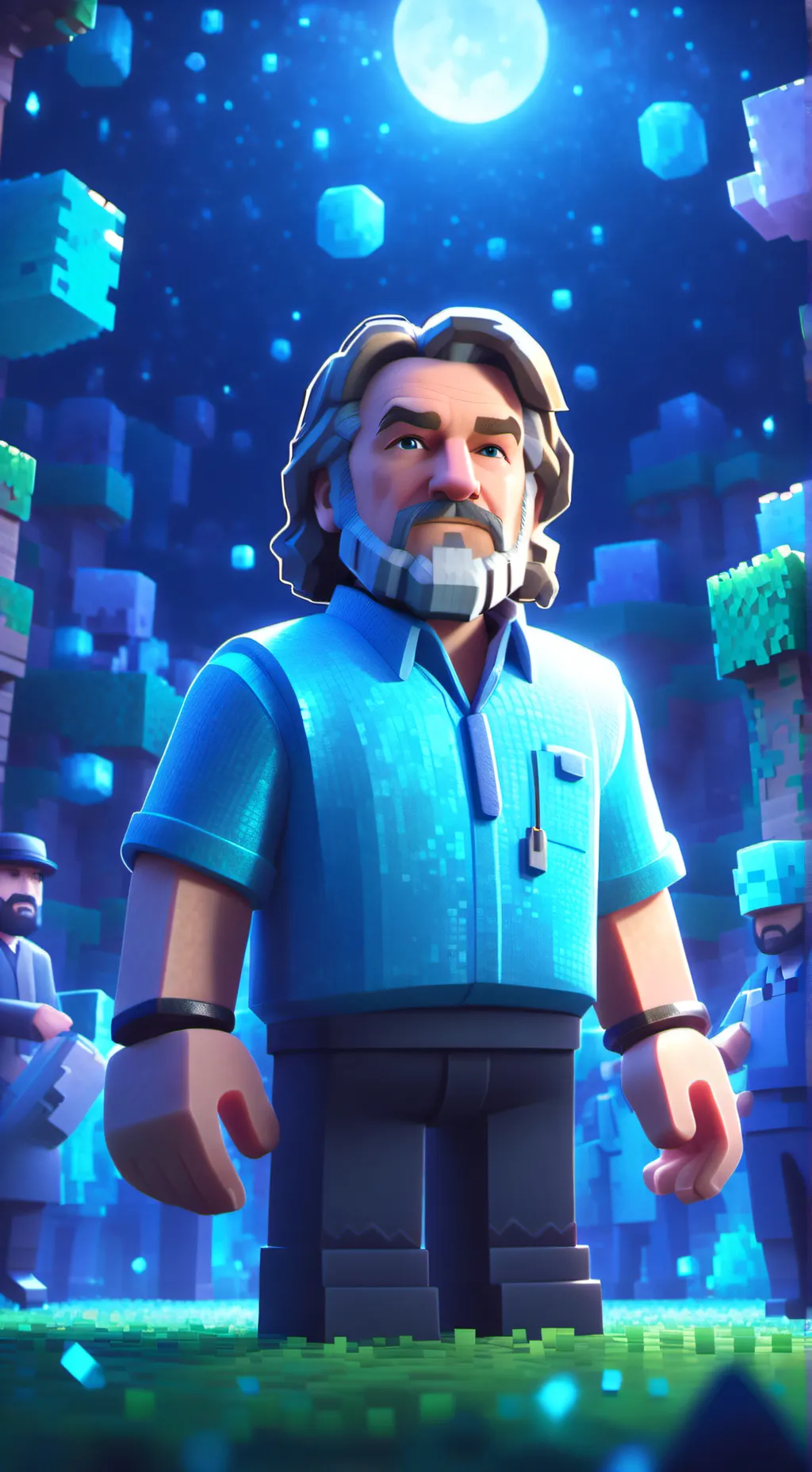 ai character: Steve (Minecraft) background