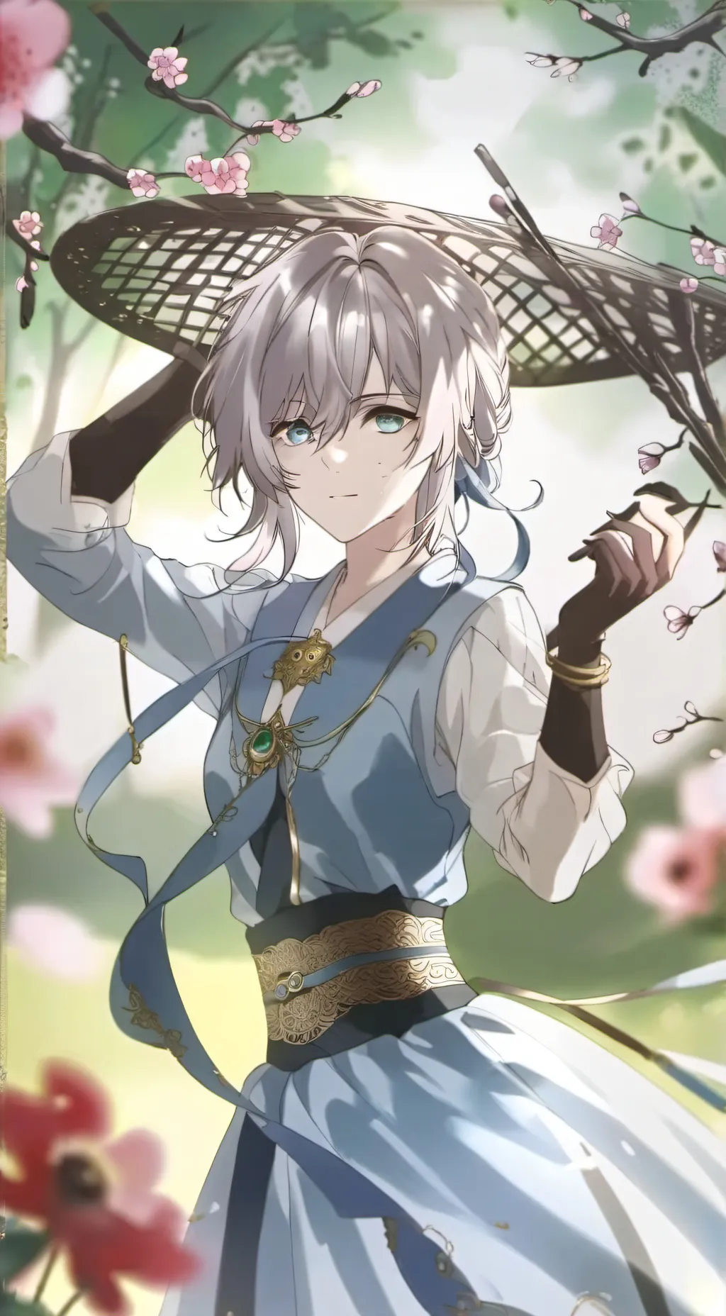 ai character: la mini rubia background