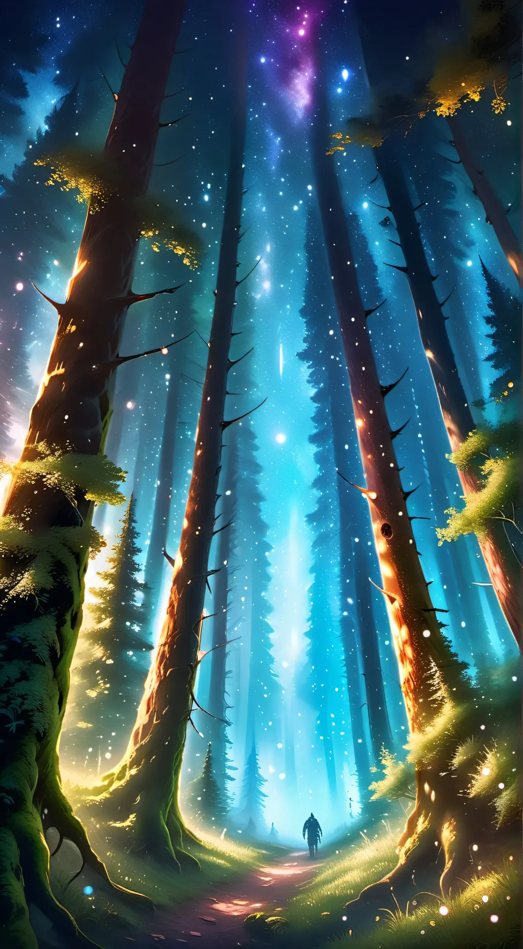 ai character: 🔮MAGICAL FOREST✨️🔮 background