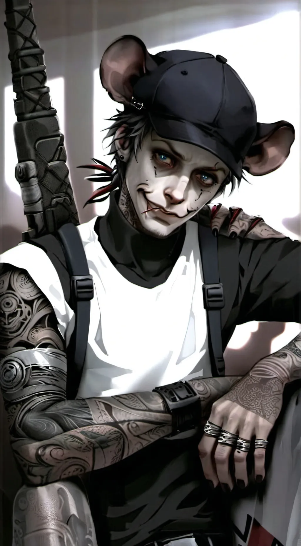 ai character: ghosts group, pick background