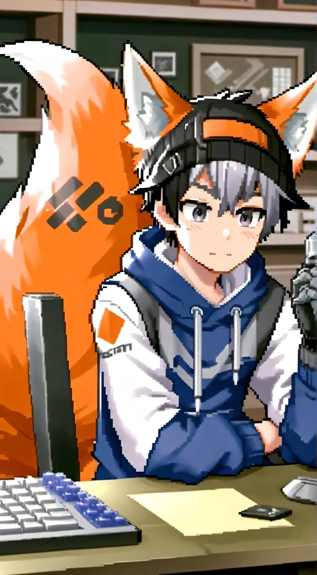 ai character: Orange Fury Spirit background