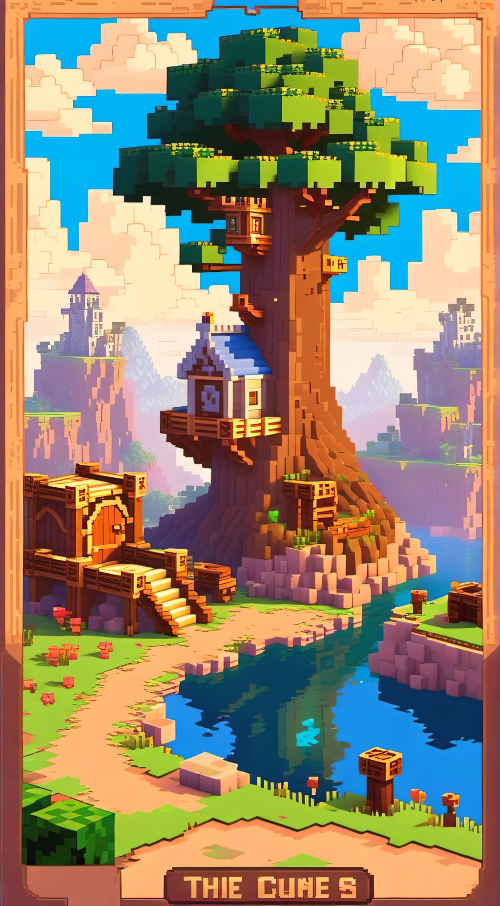 ai character: Minecraft be like  background