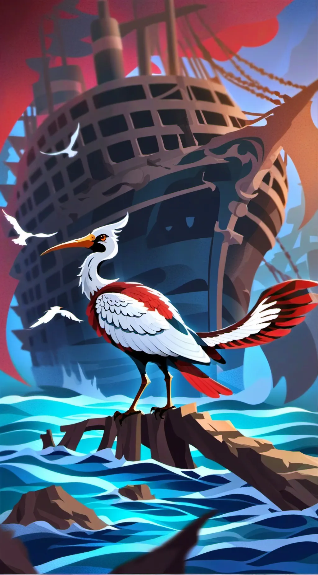 ai character: Birds of Power. background