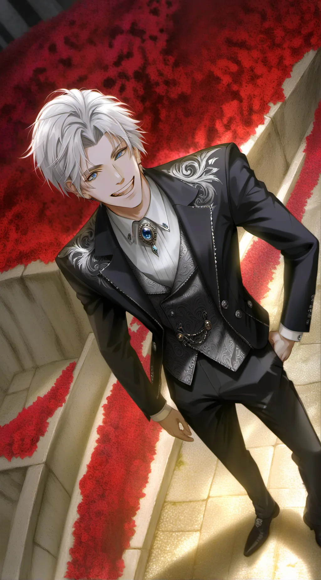 ai character: Santa and Alex  background