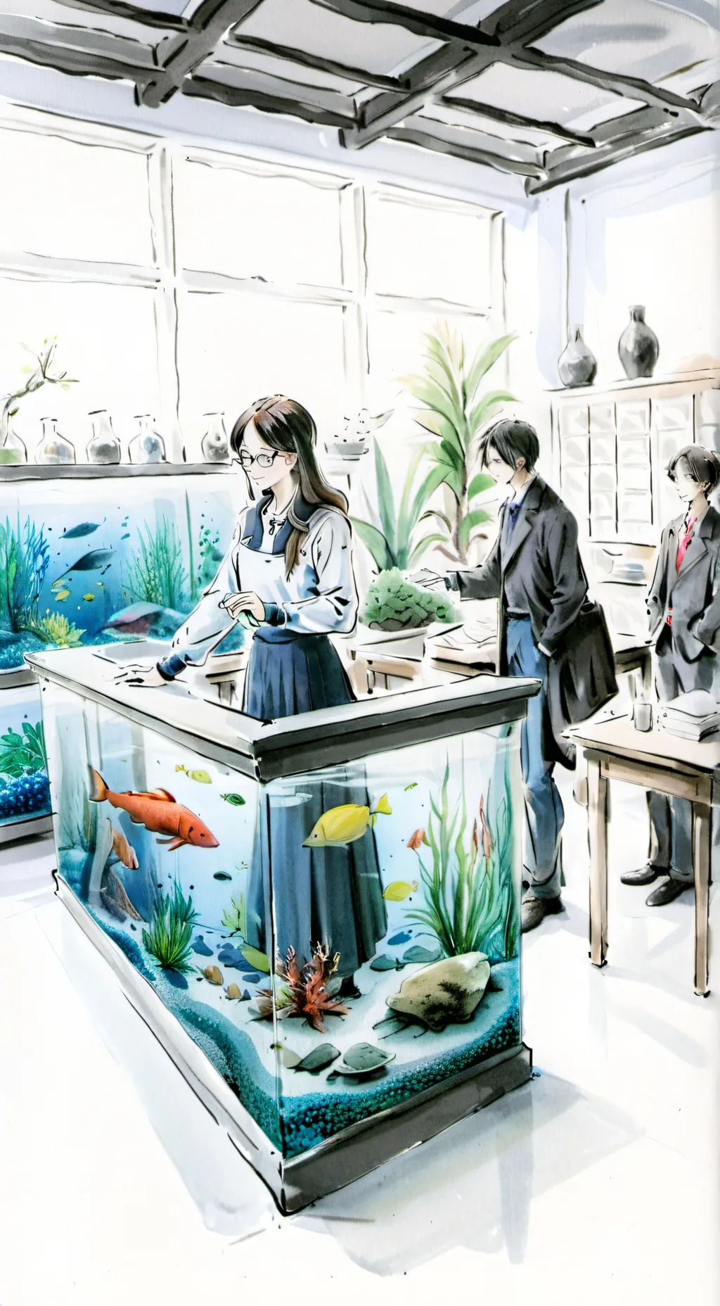 ai character: Classroom background