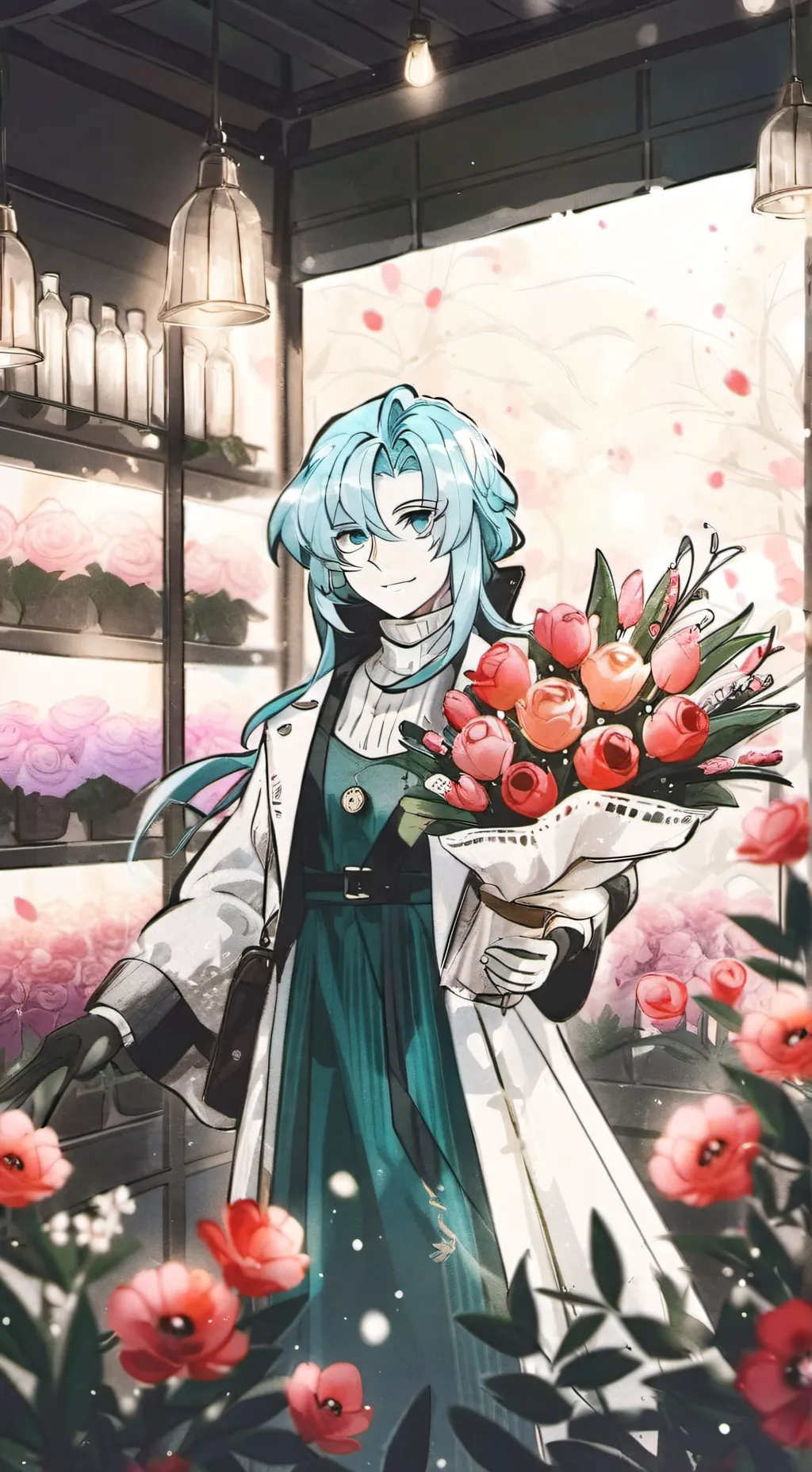 ai character: shadow milk cookie background