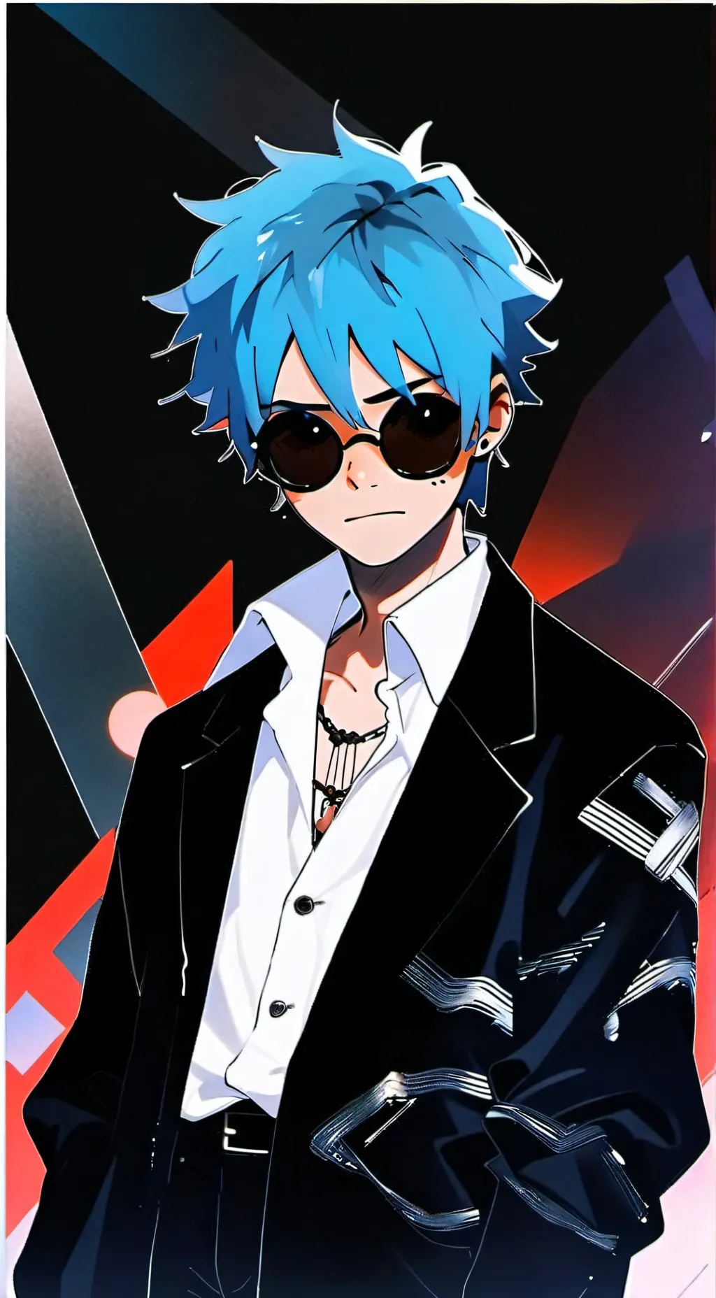 ai character: 2D - Gorillaz background