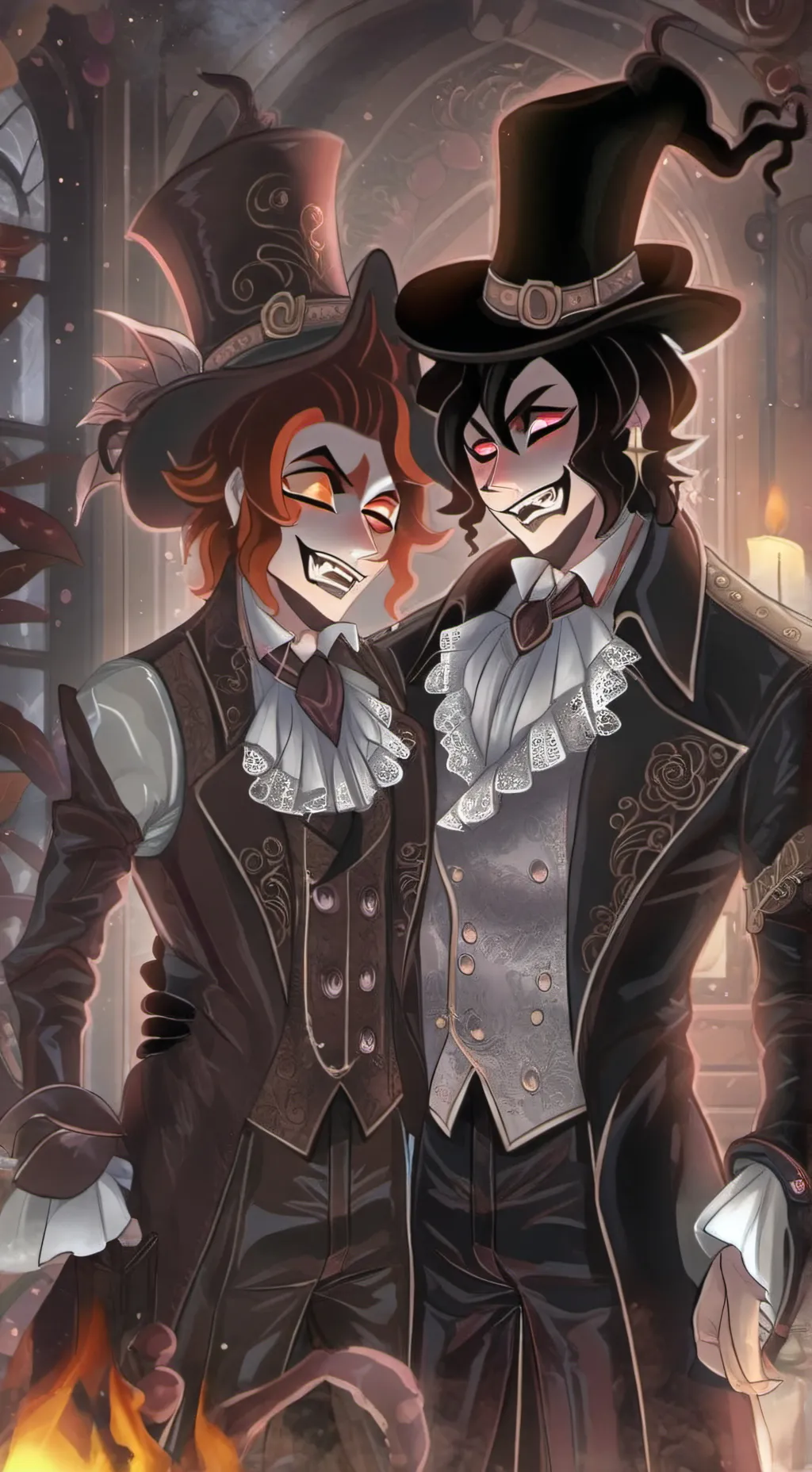 ai character: BURNINGCACAO🔥☕ background