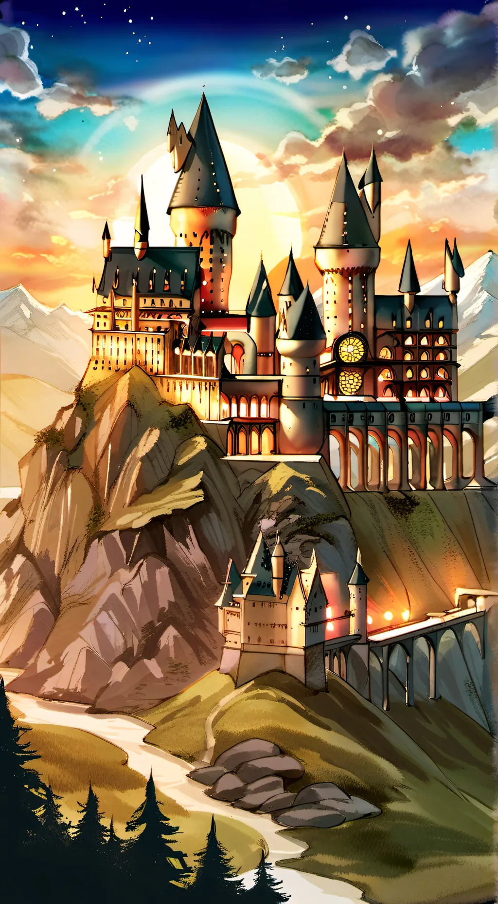 ai character: Hogywarts✨ background