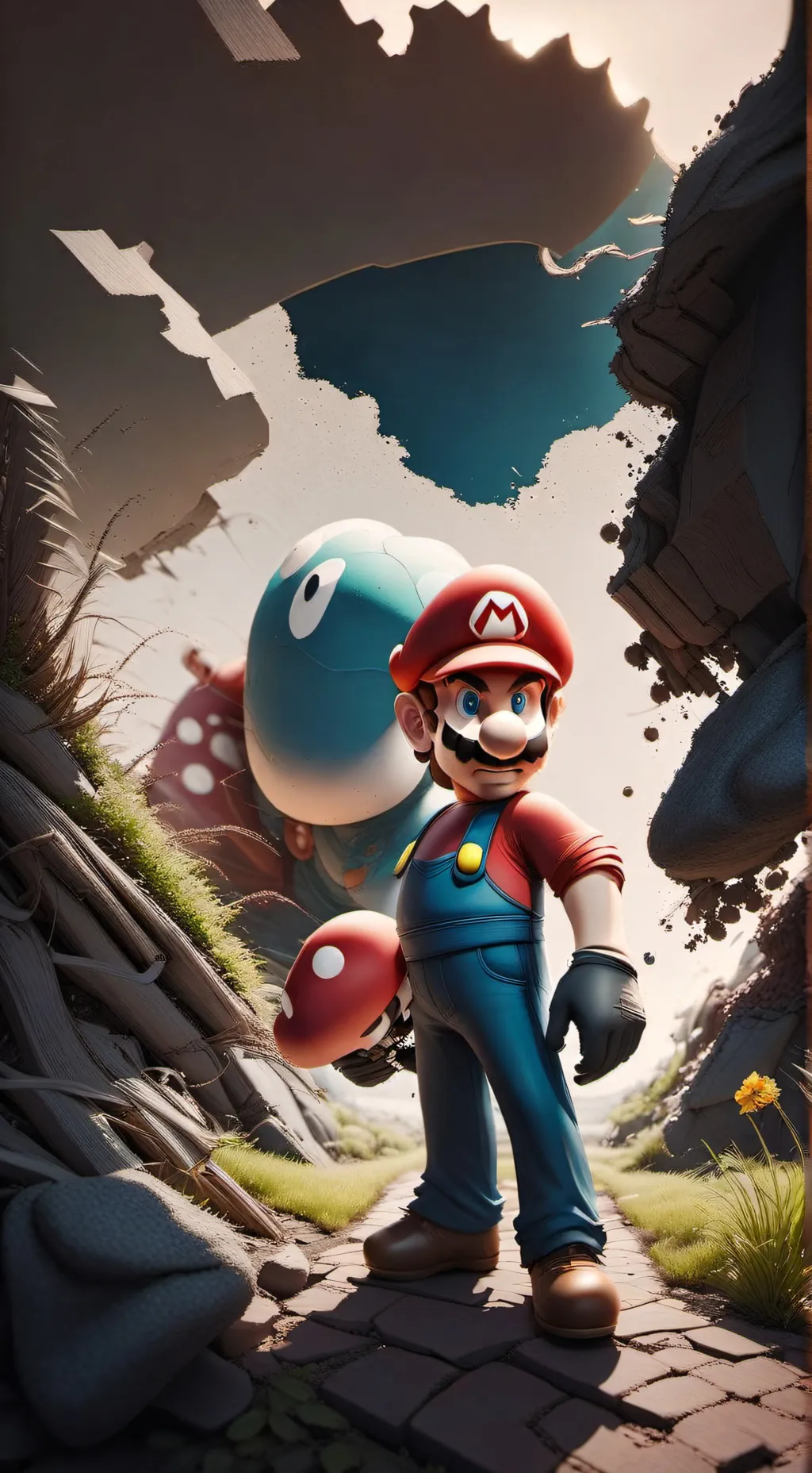 ai character: Mario background