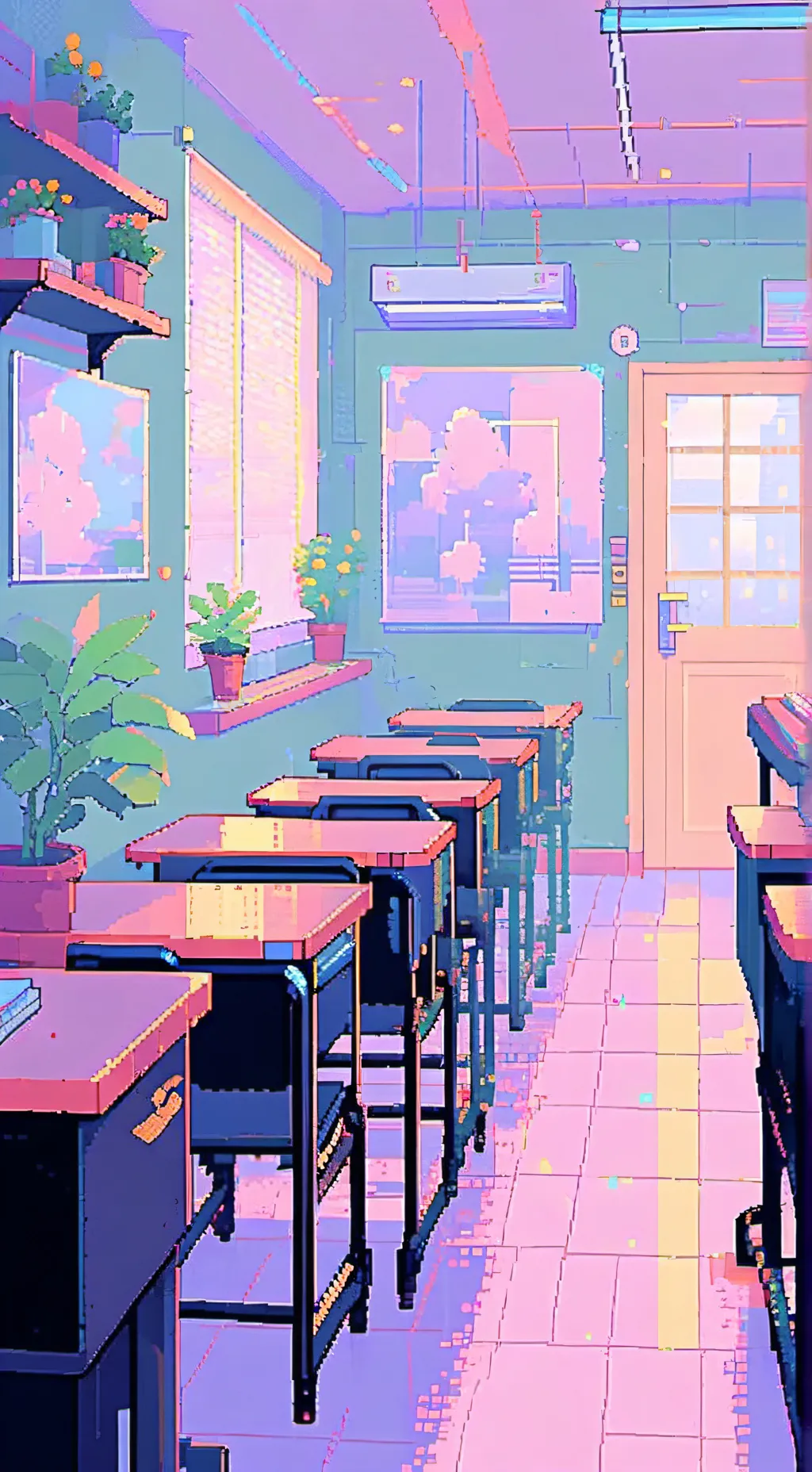 ai character: Tiny only school background