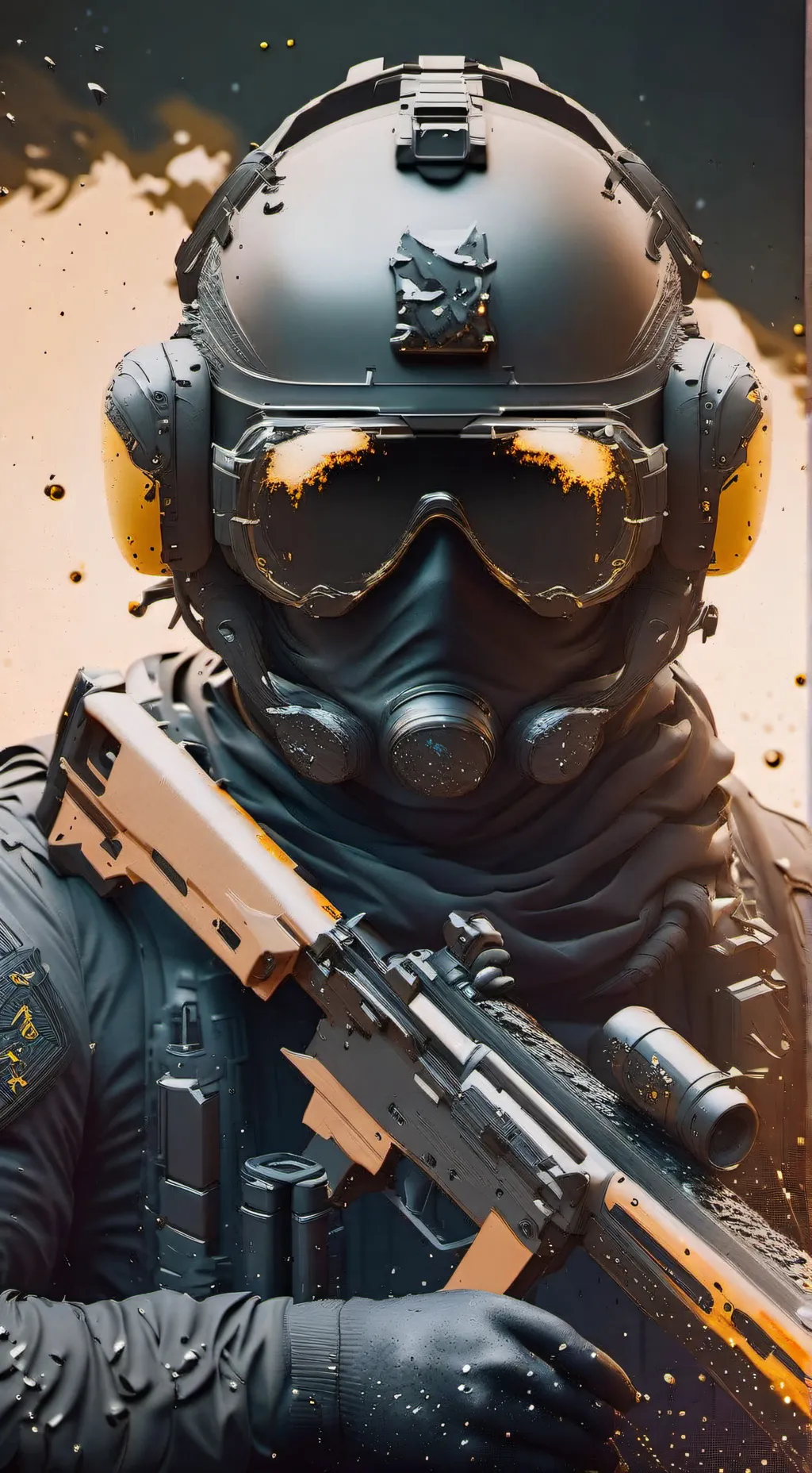 ai character: Anti furry soldier background