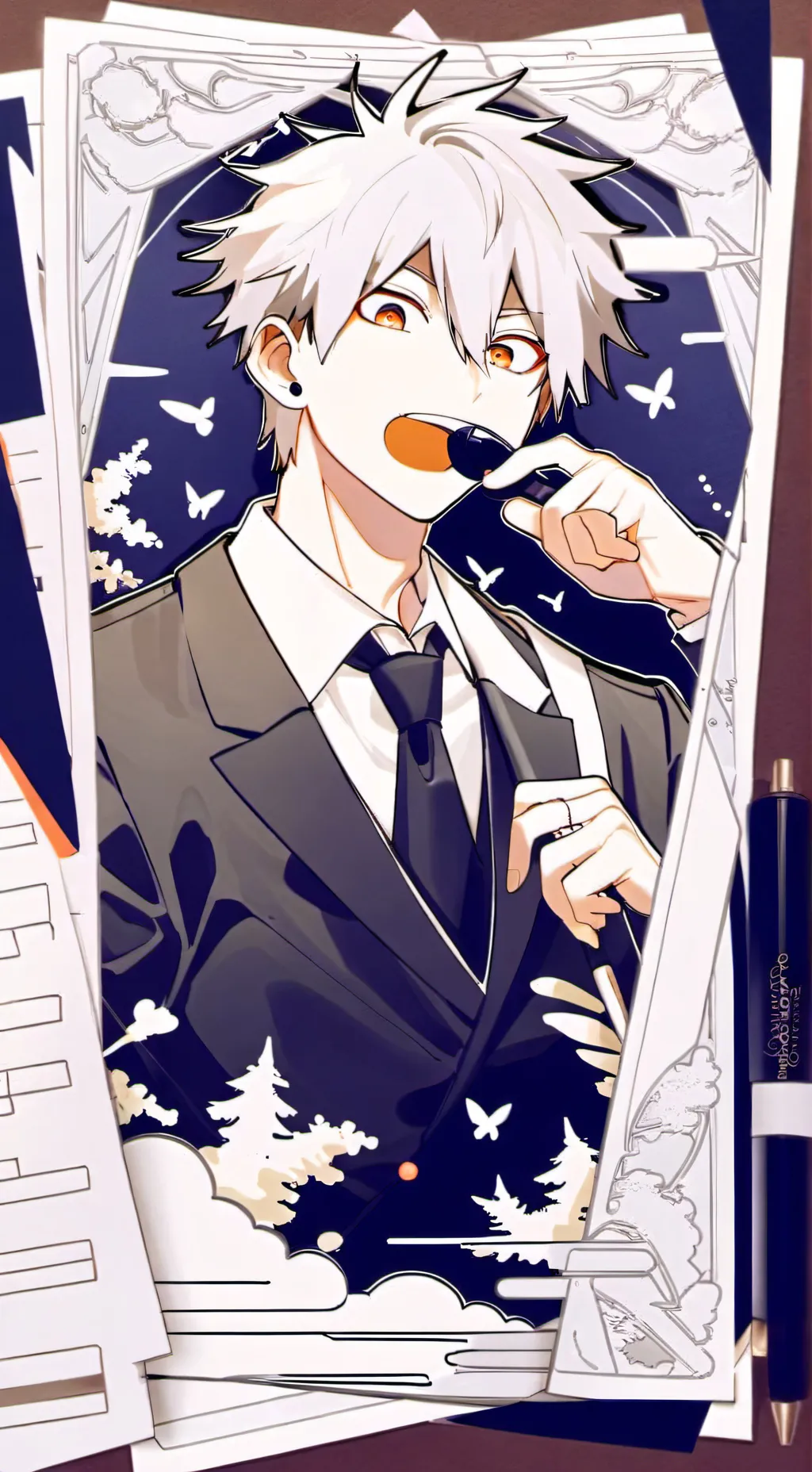 ai character: Bakugo Katsuki background