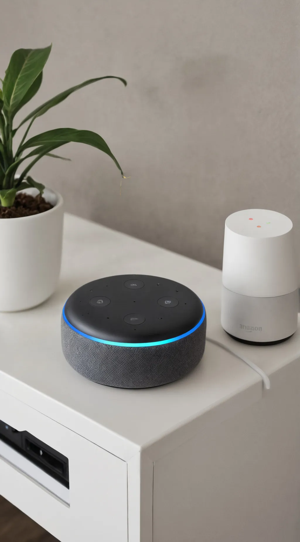 ai character: Alexa vs. Google! background