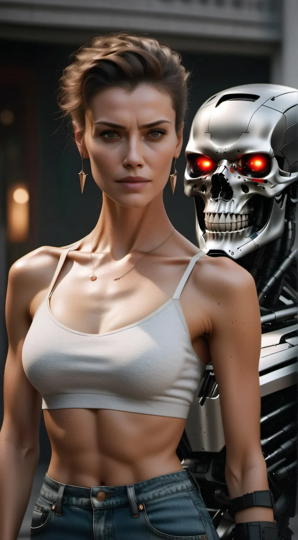 ai character: T-x Terminator  background