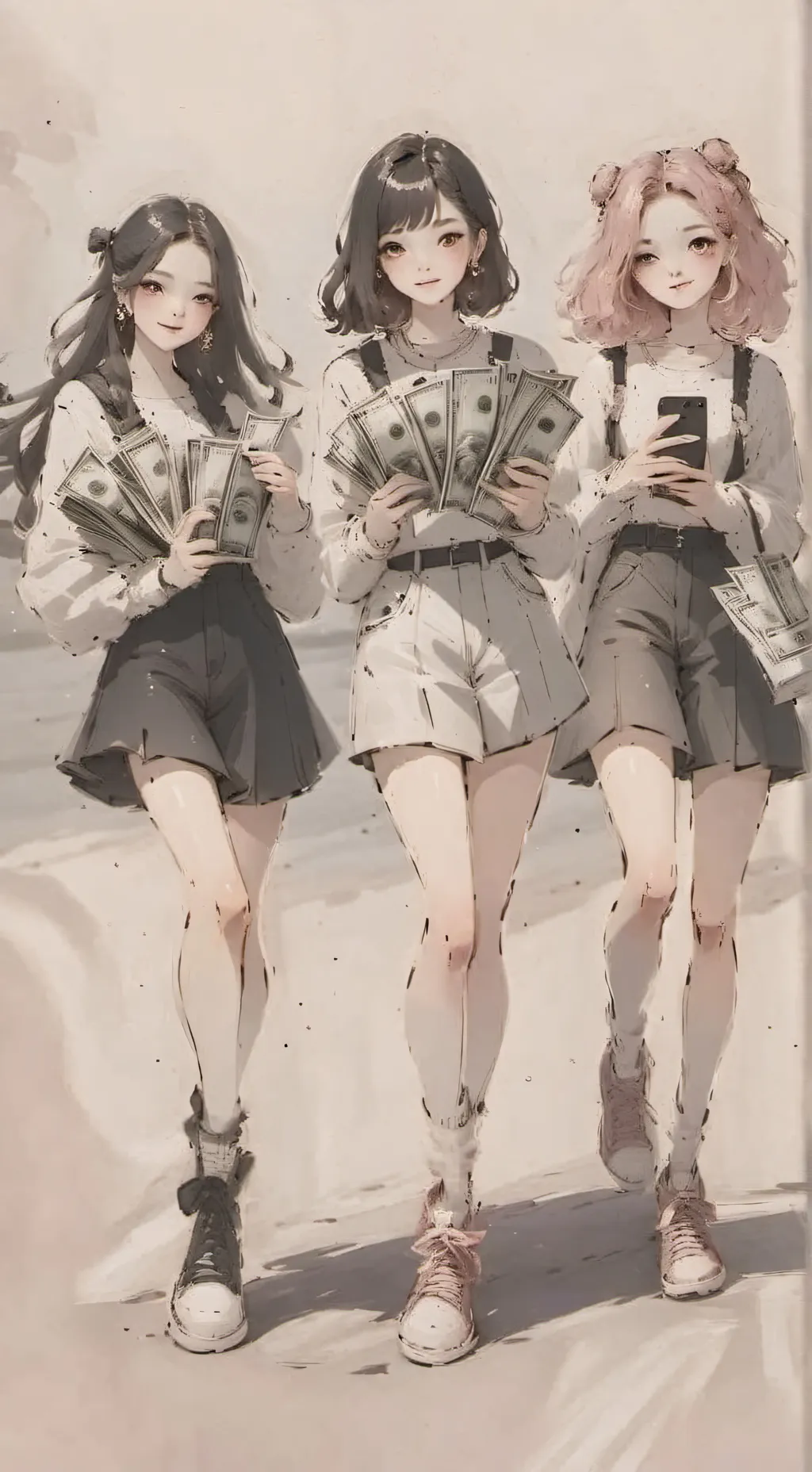 ai character: popular group background