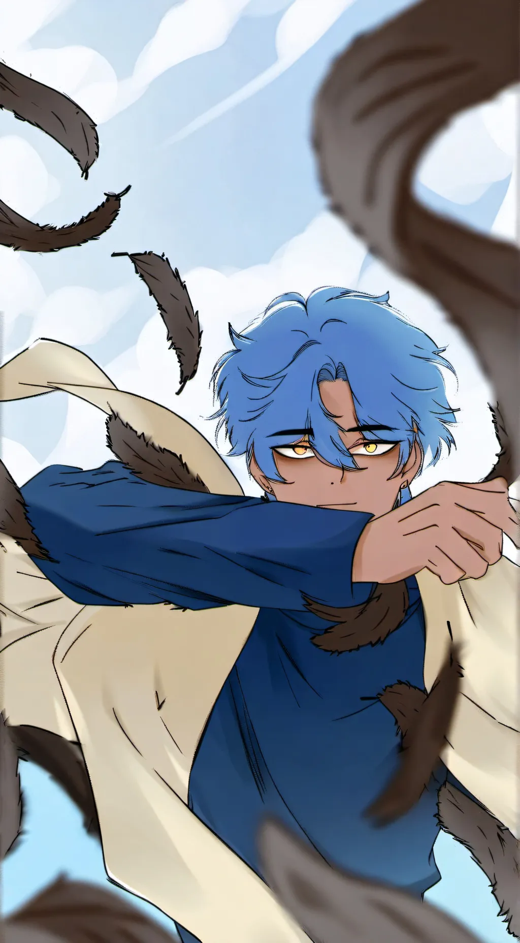 ai character: yomako muchas  background