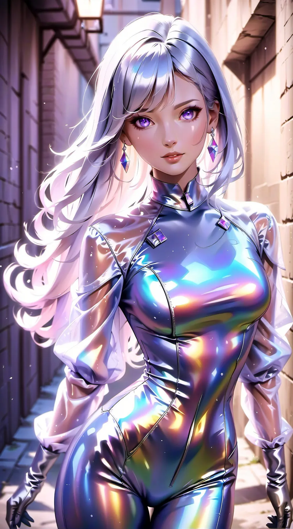 ai character: silver fox background