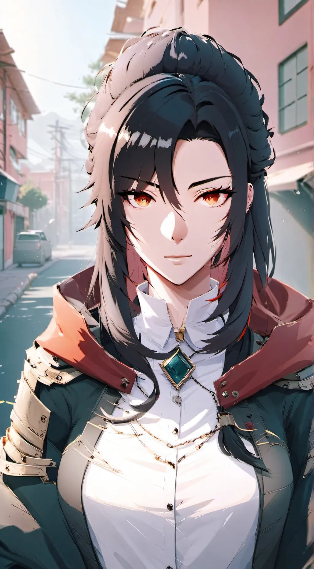 ai character: Phoenix￼ Fraiz background