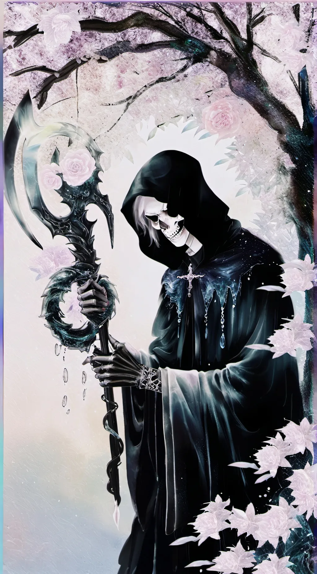 ai character: grim reaper background