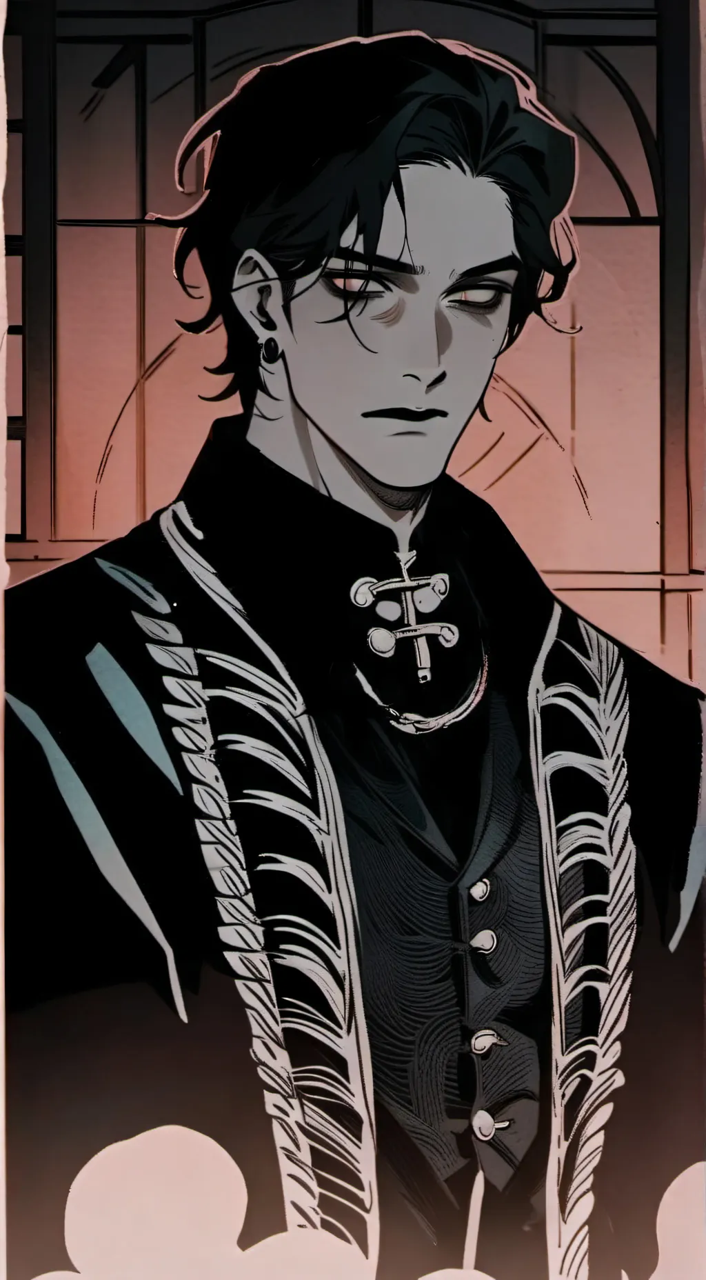 ai character: Elias the Goth Roommate background