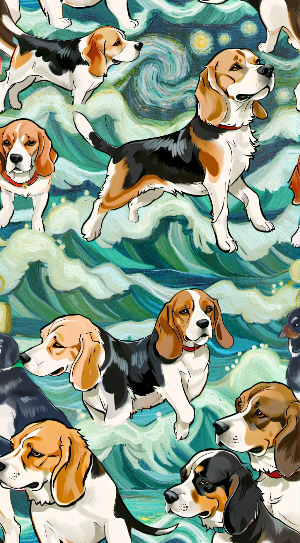 ai character: beagles but sexy background