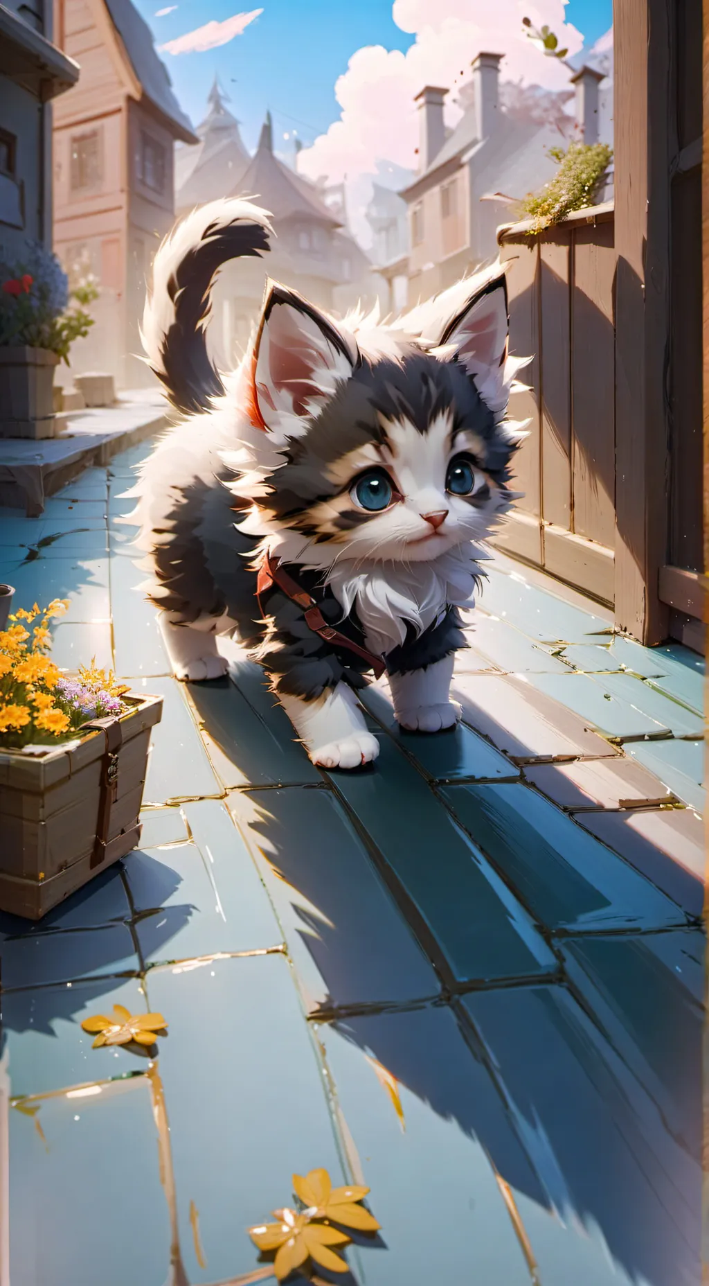 ai character: cute cat name background