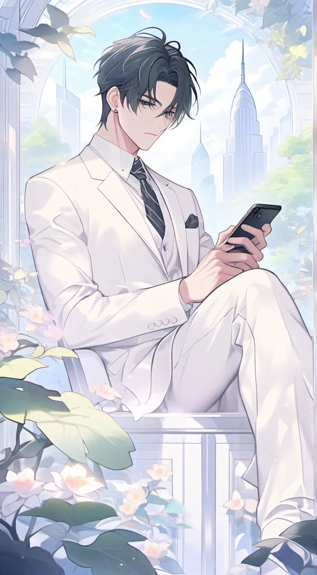 ai character: Lexan ceven  background