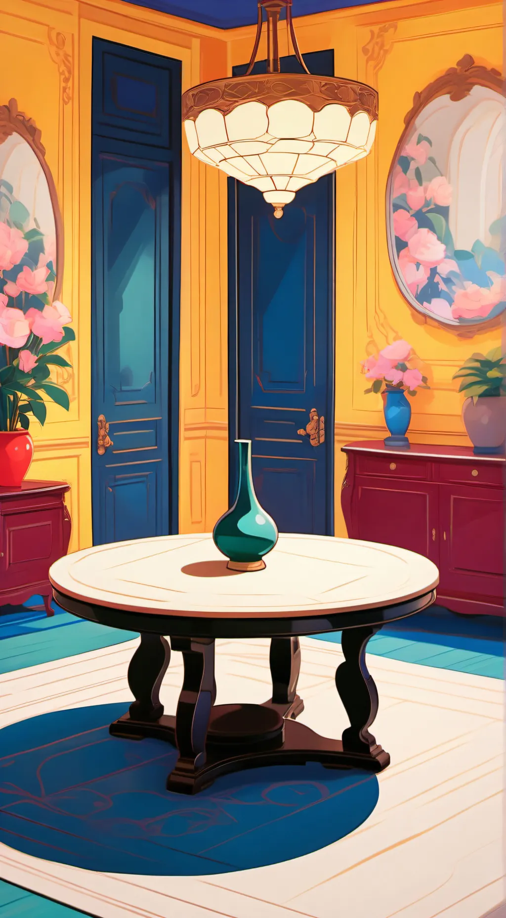 ai character: YellowDoor RedDoor background